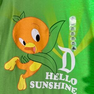 Disney original Orange bird Hello sunshine green tshirt
